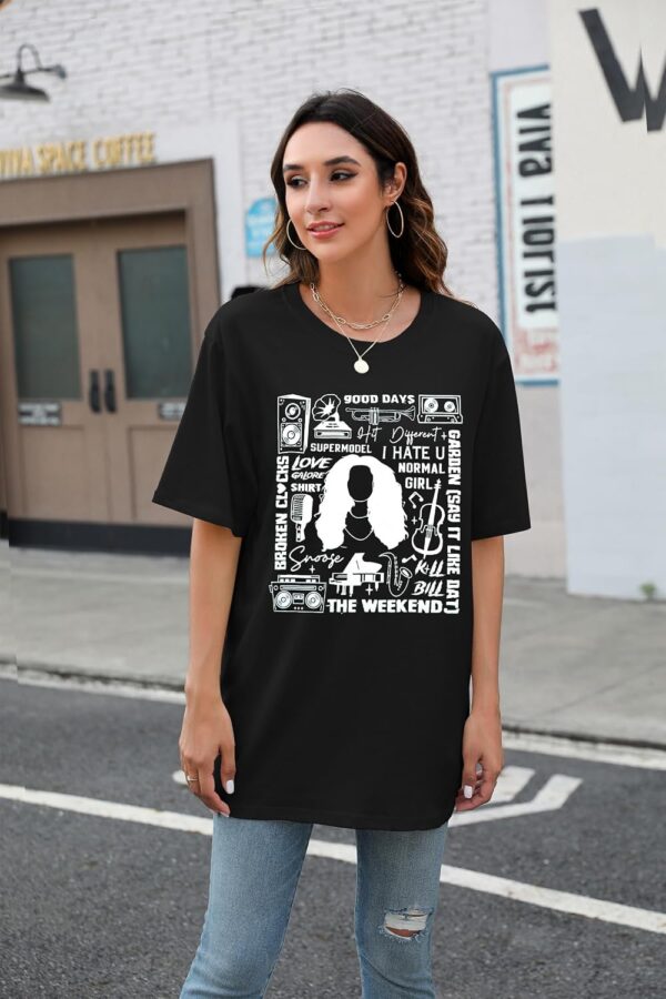 Hip Hop Shirt Women R&B Singer Shirts Tour Concert T Shirts Good Days Short Sleeve Funny R&B Hip Hop Fan Gift Tops - Image 2