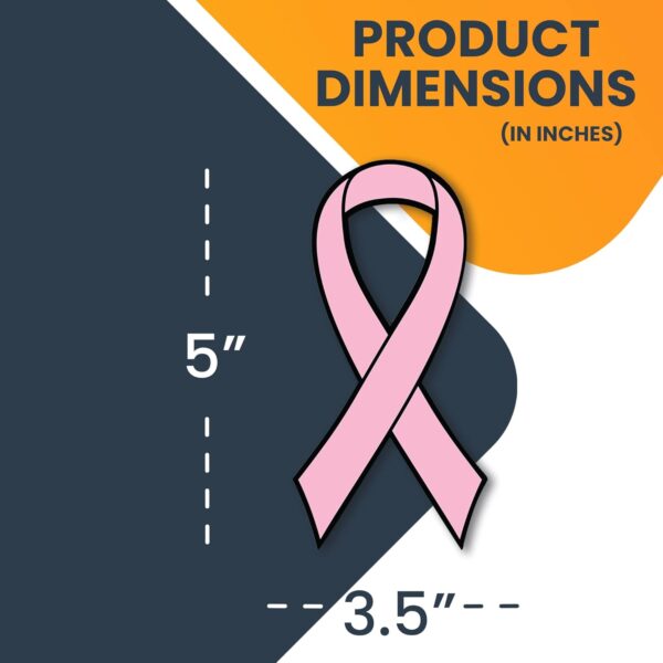 Magnet Me Up Support Breast Cancer Awareness Month, Pink Ribbon Magnet Decal, 3.5x7 Inches, Heavy Duty Automotive Magnet for Car Truck SUV, Any Magnetic Surface, Great Gift Idea, Crafted in USA - Image 2