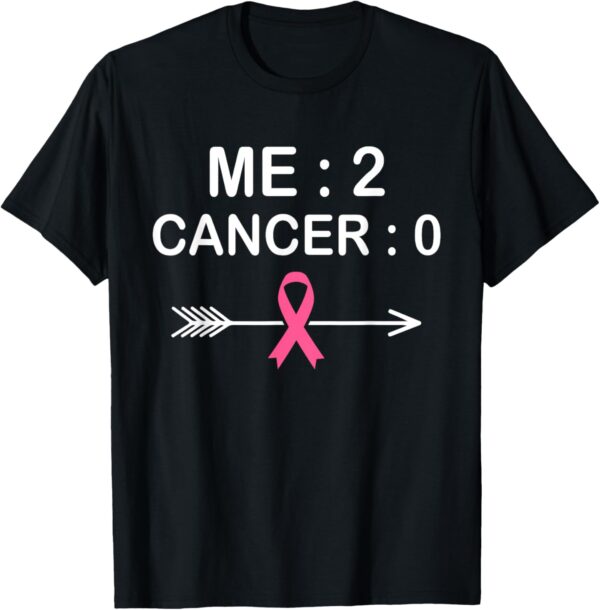 Me 2 Cancer 0 Pink Ribbon Breast Cancer Awareness T-Shirt
