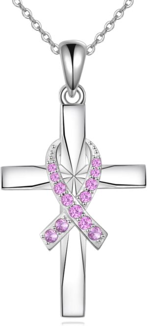 ONEFINITY Cross Necklace Sterling Silver Cross Pendant Necklace Religious Gifts for Women Men