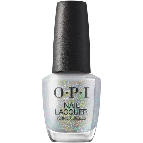 OPI Nail Lacquer Nail Polish | Opaque Light White & Gray Shimmer Chip Resistant Nail Polish | Vegan, Fast Drying, Streak Free