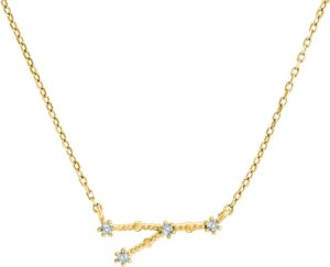 PAVOI 14K Gold Plated Astrology Constellation Horoscope Zodiac Necklace 16-18"