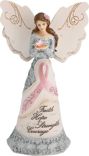 Pavilion Gift Company 82335 Survivor Angel Figurine, 6-1/2-Inch, Gray