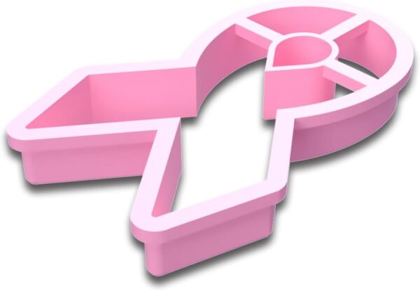 Pink Awareness Ribbon Cookie Cutter - 4.5x2.75 Inches, Perfect for Fundraisers and Charity Events - Image 2