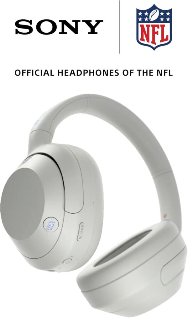 Sony ULT WEAR Over-Ear Noise Cancelling Bluetooth Headphones with Alexa Built-in, Comfortable Design, 30-Hour Battery, Massive Bass, Off White - Image 2