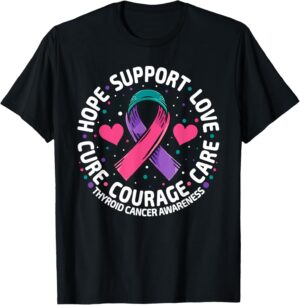 Thyroid Cancer Support tee Family Thyroid Cancer Awareness T-Shirt