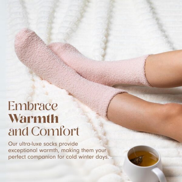 Unboxme Gifts Warm & Cozy Ultra-Luxe Cloud Sock for Women & Men - Super Soft Luxurious Fabric Sleep Socks - Image 2