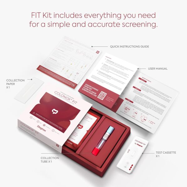 COLONOX at-Home Colon Screening Test Kit – Easy to Use Fecal Occult Blood (FIT or FOB) Colon Test for Early Detection (1 Test) - Image 3