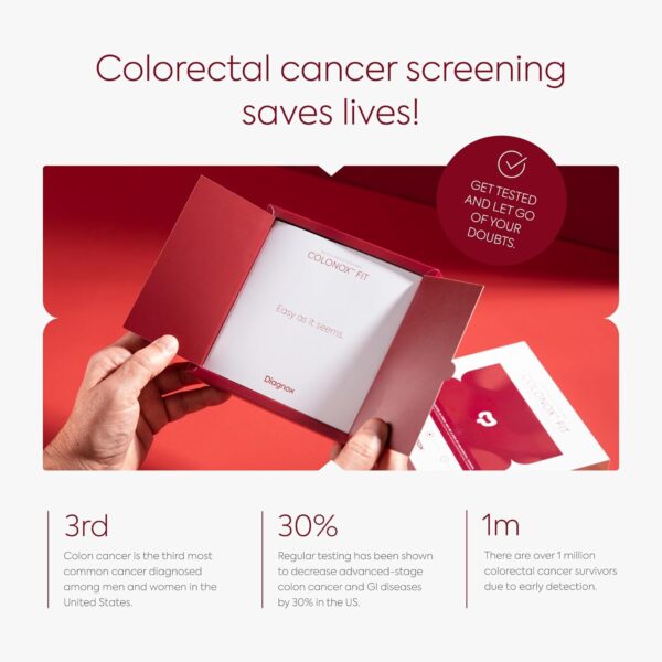 COLONOX at-Home Colon Screening Test Kit – Easy to Use Fecal Occult Blood (FIT or FOB) Colon Test for Early Detection (1 Test) - Image 8