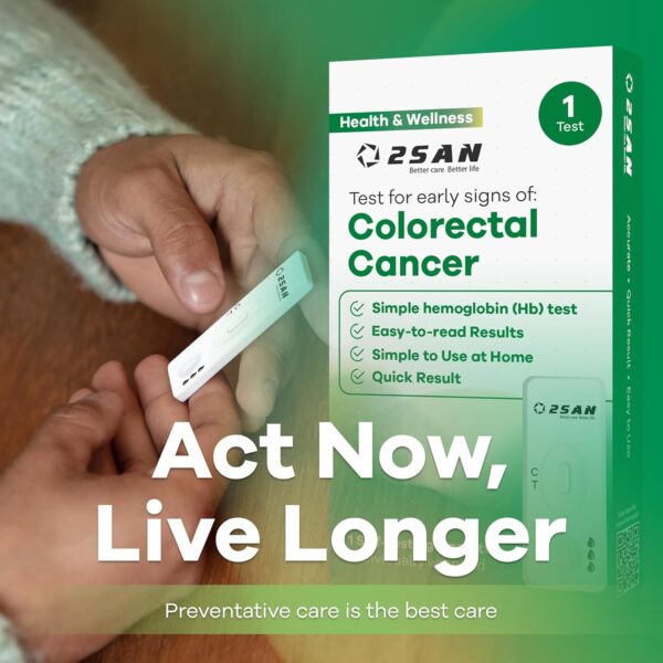 2San Colorectal Cancer Screening (iFOB) Test Kit – at-Home Fecal Occult Blood Test for Early Colon Cancer Detection – Quick, Reliable & Easy-to-Use Screening - Image 6