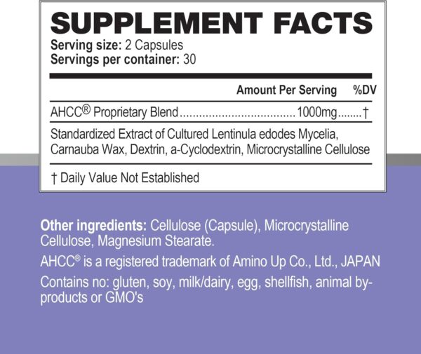 AHCC Supplement - Maximum Strength - Natural Immune Support Extract - Maintains Natural Killer Cell Activity - 20+ Human Research Studies - 60 Veggie Capsules (1 Pack) - Image 5