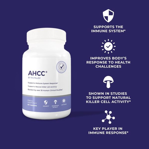 AHCC Supplement - Maximum Strength - Natural Immune Support Extract - Maintains Natural Killer Cell Activity - 20+ Human Research Studies - 60 Veggie Capsules (1 Pack) - Image 7