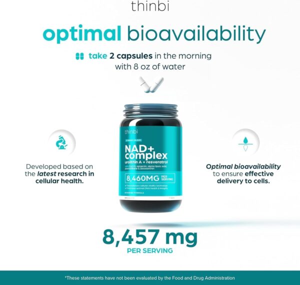 NAD Supplement 8457 mg Extra Strength NMN Alternative Liposomal + Green Tea for Women & Men, Resveratrol, CoQ10, Alpha Lipoic Acid – Energy Anti-Aging,Cell Regeneration –30-Day - Image 4