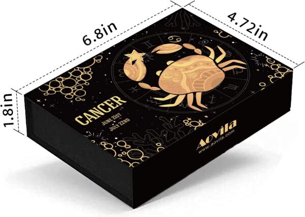 Cancer Crystals Gift Set, Zodiac Signs Healing Crystals Birthstones with Horoscope Box Set Cancer Astrology Crystals Healing Stones Gifts - Image 5