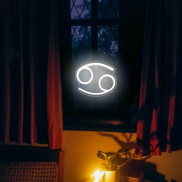 The Zodiac Horoscope Neon Sign, Cancer LED Neon Signs for Wall Decor, Astrology Zodiac Horoscope Neon Lights Beautiful Spiritual, Birthday Party, Home Kids Room Decor Cancer - Image 3