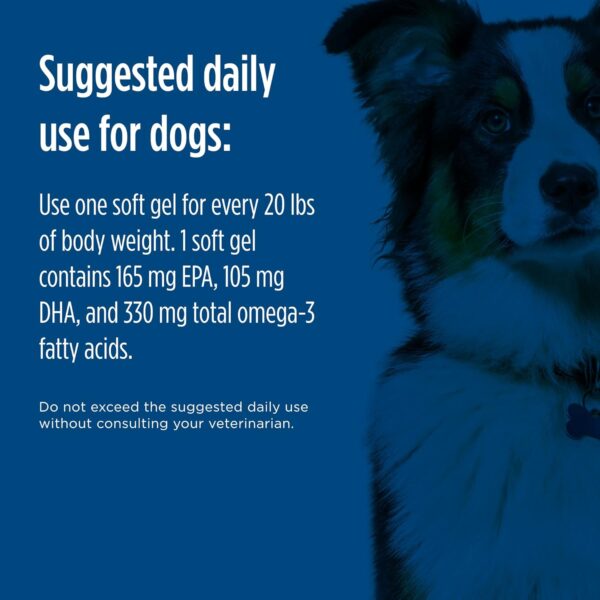 Nordic Naturals Omega-3 Pet, Unflavored - 180 Soft Gels - 330 mg Omega-3 Per Soft Gel - Fish Oil for Dogs with EPA & DHA - Promotes Heart, Skin, Coat, & Immune Health - Image 6