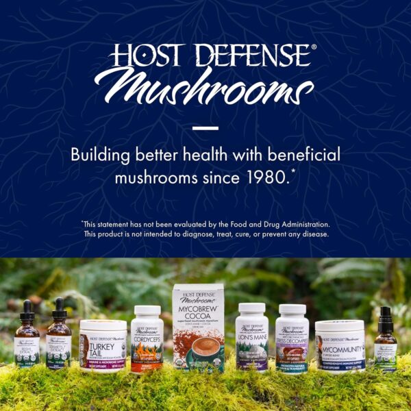 Host Defense Stamets 7 Mushroom Powder - 7 Species Blend - Mushroom Supplement for Immune Support with Royal Sun Blazei, Cordyceps, Reishi, Maitake, Lion's Mane, Chaga & Mesima - 3.5 oz (66 Servings) - Image 7