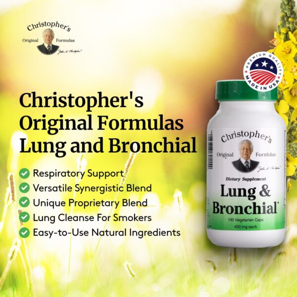 Christopher's Original Formulas Lung & Bronchial Formula - Lung Cleanse for Smokers - Supports Respiratory System with Synergistic Blend of Herbs - Image 4