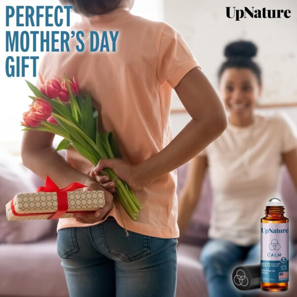 UpNature Calm Essential Oil Roll On - 100% Natural Stress Relief Aromatherapy - Self Care Mothers Day Gifts for Mom Women & Men - Image 4