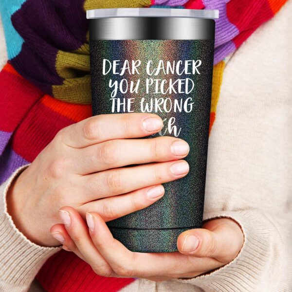 BIRGILT Breast Cancer Gifts for Women - After Breast Surgery Gifts for Women - Get Well Gift for Survivor Patients Female - 20oz Insulated Tumbler Cup - Image 4