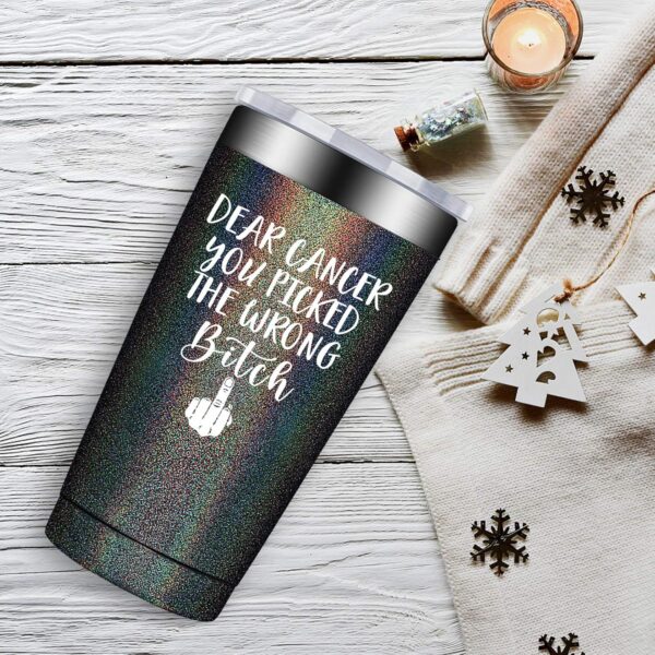 BIRGILT Breast Cancer Gifts for Women - After Breast Surgery Gifts for Women - Get Well Gift for Survivor Patients Female - 20oz Insulated Tumbler Cup - Image 5