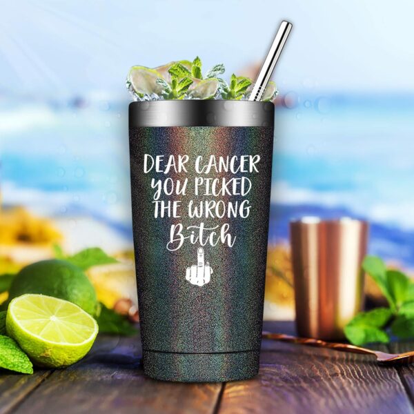 BIRGILT Breast Cancer Gifts for Women - After Breast Surgery Gifts for Women - Get Well Gift for Survivor Patients Female - 20oz Insulated Tumbler Cup - Image 8