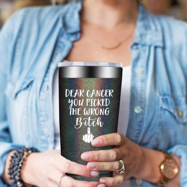 BIRGILT Breast Cancer Gifts for Women - After Breast Surgery Gifts for Women - Get Well Gift for Survivor Patients Female - 20oz Insulated Tumbler Cup - Image 9