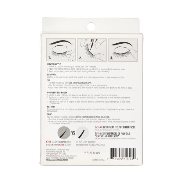 KISS Looks So Natural False Eyelashes Multipack, Lightweight & Comfortable, Tapered End Technology, Reusable, Cruelty-Free, Contact Lens Friendly, Style 'Shy', 5 Pairs Fake Eyelashes - Image 3