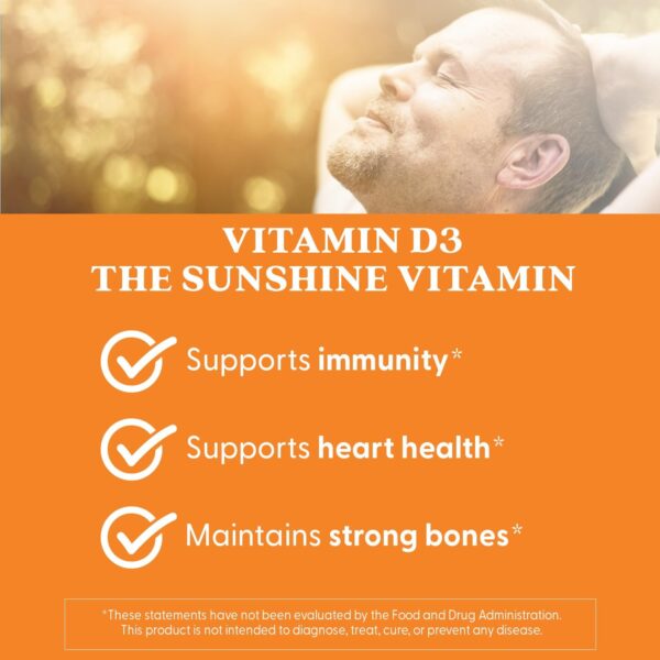 Doctor's Best Vitamin D3 5000IU, Non-GMO, Gluten & Soy Free, Regulates Immune Function, Supports Healthy Bones, White, No Flavour, 180 Count - Image 6