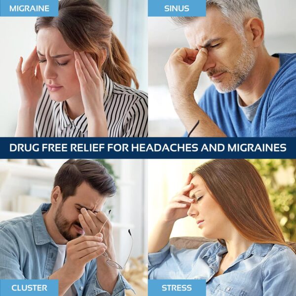 Migraine Relief Cap Ice Head Wrap and Hat | Hot/Cold Gel Pack With Face and Eye Mask Compress for Headache Relief - Black - FSA HSA Eligible - Image 6