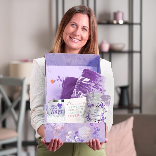 Cancer Care Gifts for Women - Chemo Care Package for Women - Get Well Soon Gift Basket - Chemotherapy Must Haves - Hug in a Box - 22 Things to Bring to Chemo - Image 3