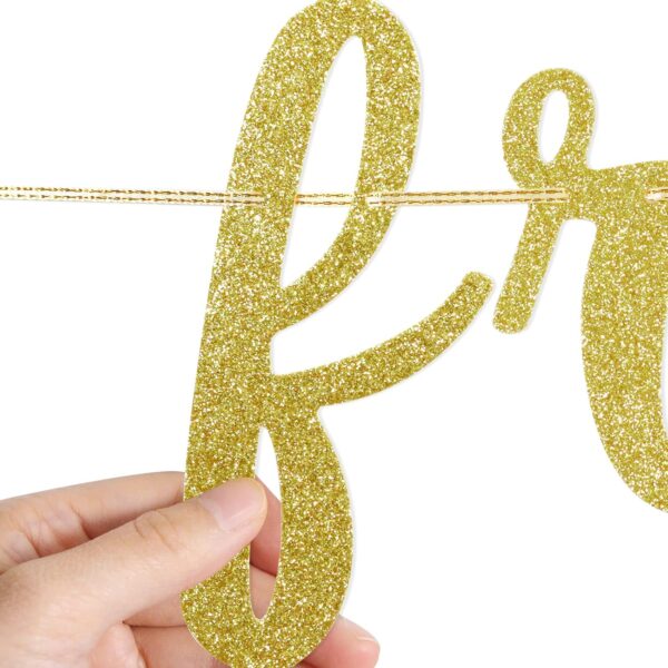 Cancer Free Glitter Banner, Cancer Survivor Decoration, Beat Cancer Party Garland, Cancer Ribbon Sign - Image 4