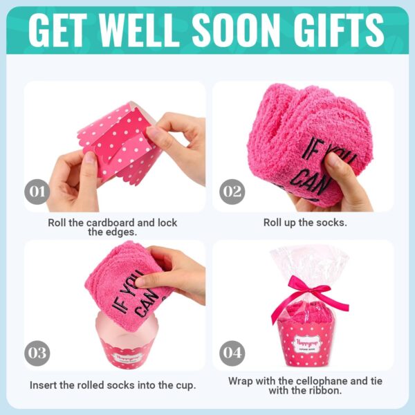 HAPPYPOP Fuzzy Cancer Awareness Socks - Inspirational Gifts For Women Breast Cancer Gifts - Image 4