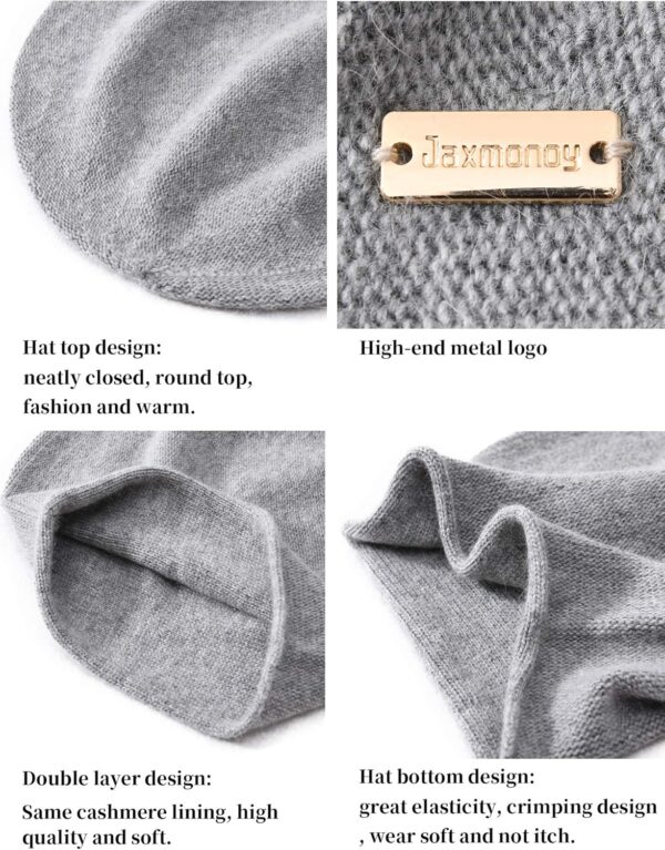 jaxmonoy Slouchy Knit Beanie Hat for Women Winter Soft Warm Ladies Laightweight Slouch Knitted Skull Beanies Cap - Image 5