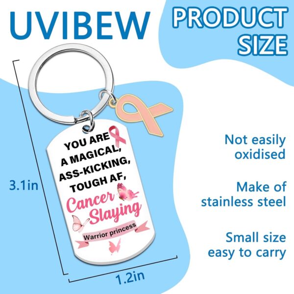 Breast Cancer Awareness Accessories Breast Cancer Survivor Gifts for Woman Breast Cancer Gifts for Woman Cancer Awareness Keychain Inspirational Gift End of Chemo Gift - Image 5