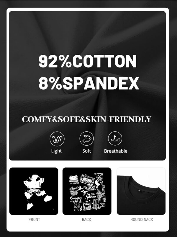 Oversized Concert Album Shirts Rock Band Tees for Women Hip Hop Gifts for Concert Lovers Music Festival Outfits Tops - Image 6