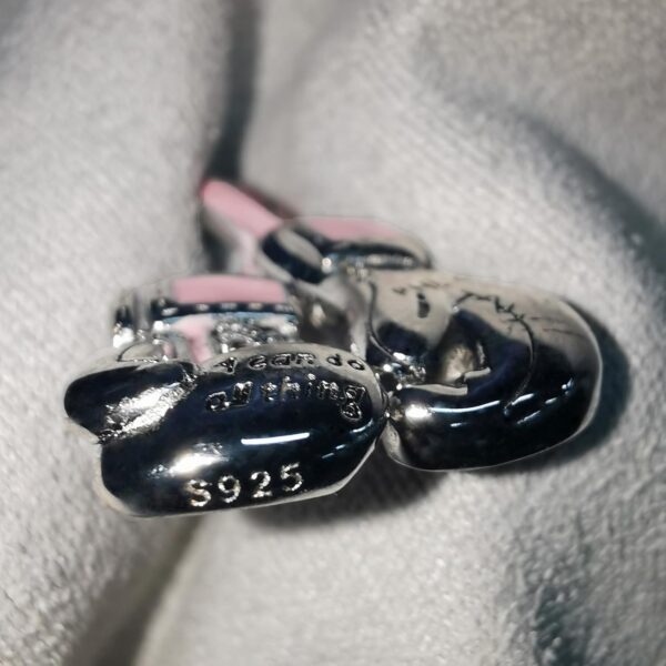 925 Sterling Silver Boxing Gloves Breast Cancer/Suicide Awareness/Bring Them Home/Wave/Moon Phase/Basketball/Airplane Pendant Necklace Awareness Jewelry for Women Sister Mom Grandmother - Image 5