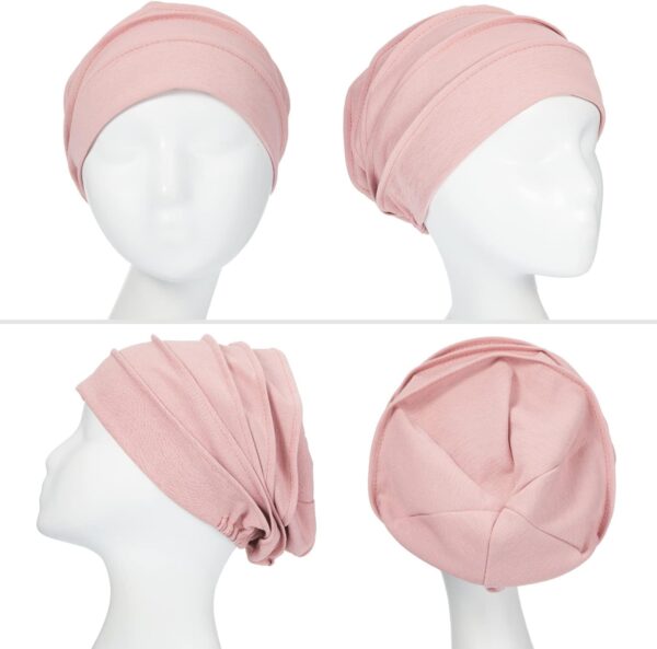 Zhanmai 8 Pieces Cotton Cancer Hats Chemo Headwear for Women Soft Sleeping Beanies Cap Cancer Patients Stretchy Head Covering - Image 6
