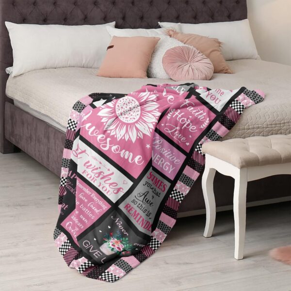 Get Well Soon Gifts for Women After Surgery, Inspirational/Sympathy/Relaxation/Spiritual/Motivational/Encouragement/You are Awesome Gifts for Women Blanket 60"x50" - Image 4