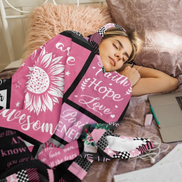 Get Well Soon Gifts for Women After Surgery, Inspirational/Sympathy/Relaxation/Spiritual/Motivational/Encouragement/You are Awesome Gifts for Women Blanket 60"x50" - Image 6