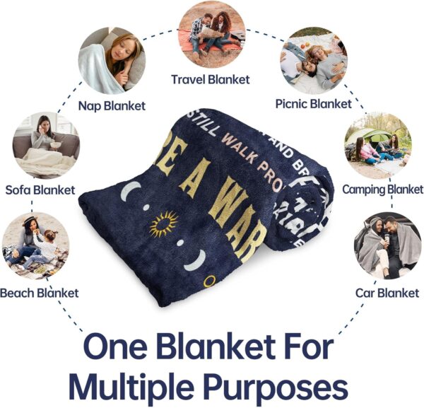 SteadStyle Cancer Care Gifts for Women, Get Well Soon Gifts Blanket for Her Him, Cancer Fighter Inspirational Quote Chemo Patient Gift - Meaningful Caring Message Battle Blanket - Image 4