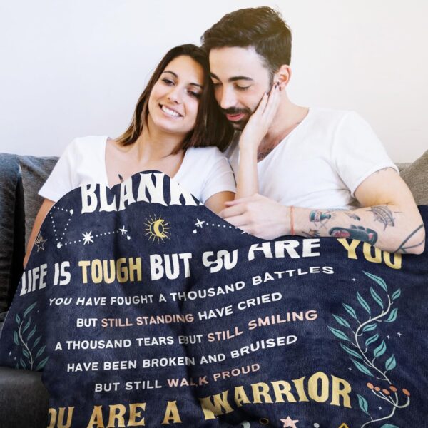 SteadStyle Cancer Care Gifts for Women, Get Well Soon Gifts Blanket for Her Him, Cancer Fighter Inspirational Quote Chemo Patient Gift - Meaningful Caring Message Battle Blanket - Image 6