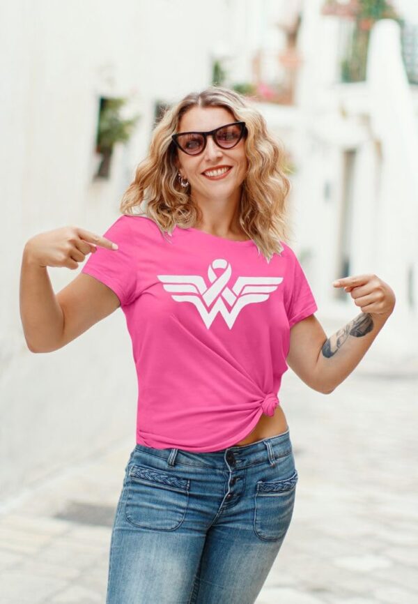 Breast Cancer Shirts for Women:Breast Cancer Awareness Shirts Cancer Care Gifts Short Sleeve Tee Top - Image 4
