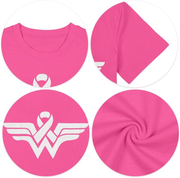 Breast Cancer Shirts for Women:Breast Cancer Awareness Shirts Cancer Care Gifts Short Sleeve Tee Top - Image 5