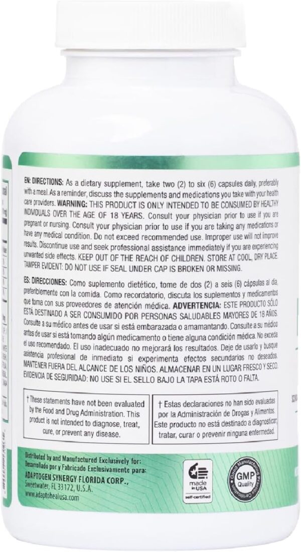 Immuneheal – Adaptogen, Immune System Booster Supplement with Schisandra Chinensis, Ginseng and Mushroom Extract (180 Capsules) - Image 9
