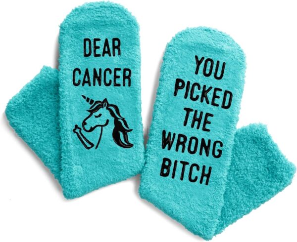 HAPPYPOP Breast Cancer Survivor Comfort Gifts, Chemo Socks For Women, Inspirational Awareness Socks - Image 3