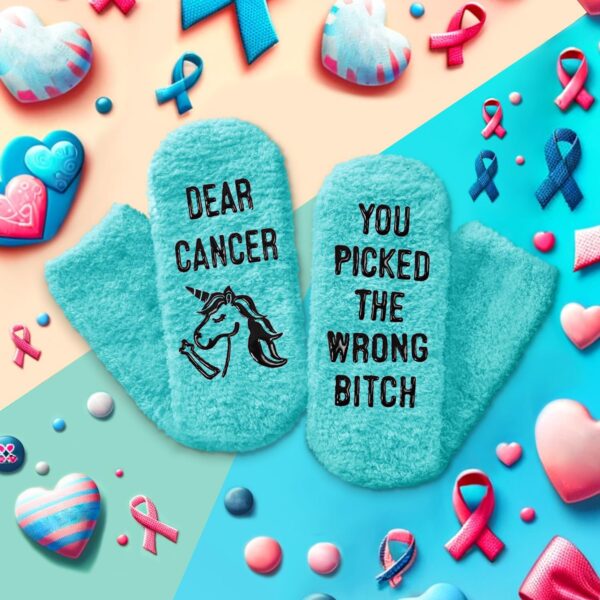 HAPPYPOP Breast Cancer Survivor Comfort Gifts, Chemo Socks For Women, Inspirational Awareness Socks - Image 6