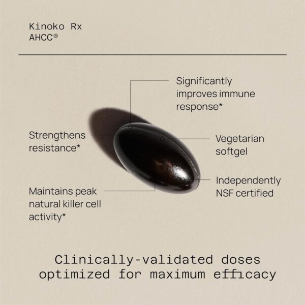 Premium AHCC Immune Support Supplement - Most Bioavaliable AHCC - Natural Mushroom Extract - Quality of Life AHCC Kinoko Rx - Image 3