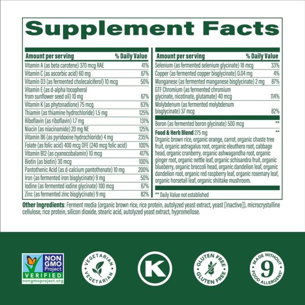 MegaFood Womens Multivitamin One Daily - Multivitamin for Women - Vitamin C, Vitamin D, Iron & B Vitamins - Bone, Energy Metabolism & Immune Support - Vegetarian, GlutenFree - 90 Tablets, 90 Servings - Image 3