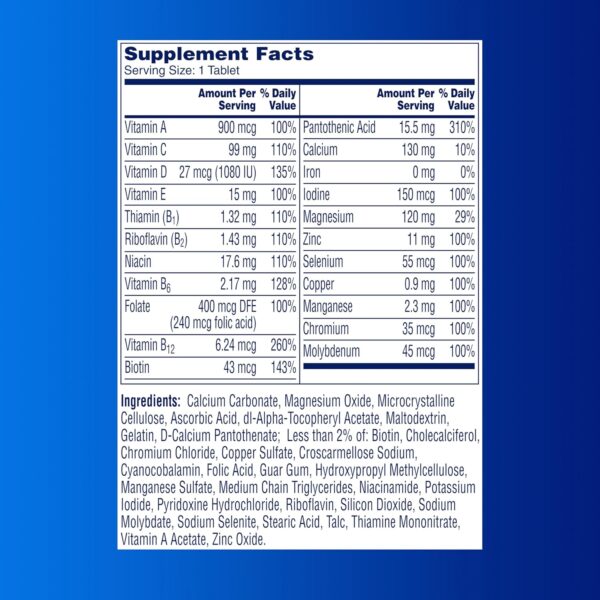 One A Day Men’s Multivitamin, Supplement Tablet with Vitamin A, C ,D, E and Zinc for Immune Health Support, Vitamin B12, Calcium, 200 count - Image 7